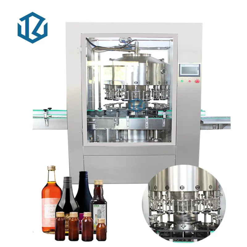 Machine de remplissage et d'étiquetage de bouteilles de vodka de remplisseur de vin de vinaigre blanc entièrement automatique