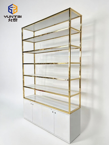 Thanh Lịch Bằng Gỗ Nước Hoa Cửa Hàng Hiển Thị Kệ Tùy Chỉnh Bán Buôn Logo Tủ Tường Cho Vẻ Đẹp Cửa Hàng Deco - Product Image 4