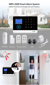 Sistema de alarma de seguridad para el hogar TFT 4,3 WIFI GSM alarma intercomunicador Control remoto marcado automático 433MHz detectores IOS Android Tuya APP Control - Product Image 6