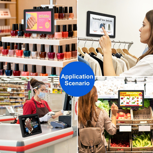 טאבלט אנדרואיד 11 לקיר תעשייתי, רזולוציה 1280*800, זיכרון 2+16 ג'יגה-בייט, בהירות 250 ניטים, כרטיס SD, מסך מגע, תצוגה דיגיטלית, מסך פרסום LCD - Product Image 2