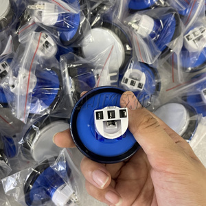 White Blue Round Plastic 48MM <strong>Push</strong> <strong>Button</strong> With LED POG <strong>Start</strong> <strong>Buttons</strong> for POG Skilled Game Machine - Product Image 4