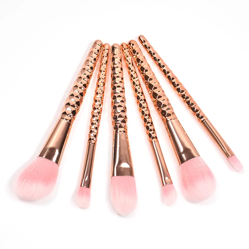 Hot Promotion Make-up Pinsel Kit 6 Roségold Make-up Pinsel Reiseset