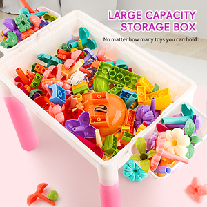 2024 New Children's Building Block <strong>Multi</strong> <strong>Function</strong> Baby's Learning <strong>Table</strong> <strong>Game</strong> Toy <strong>Table</strong> Chair Large Particle Building Block <strong>Table</strong> - Product Image 6