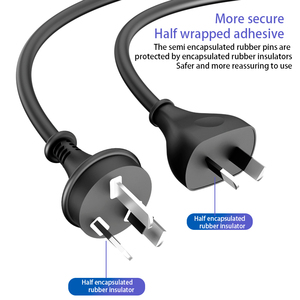 Black 3 Pin Au Power <strong>Cord</strong> H05vv-f 3*0.75mm Computer Power Cable - Product Image 3