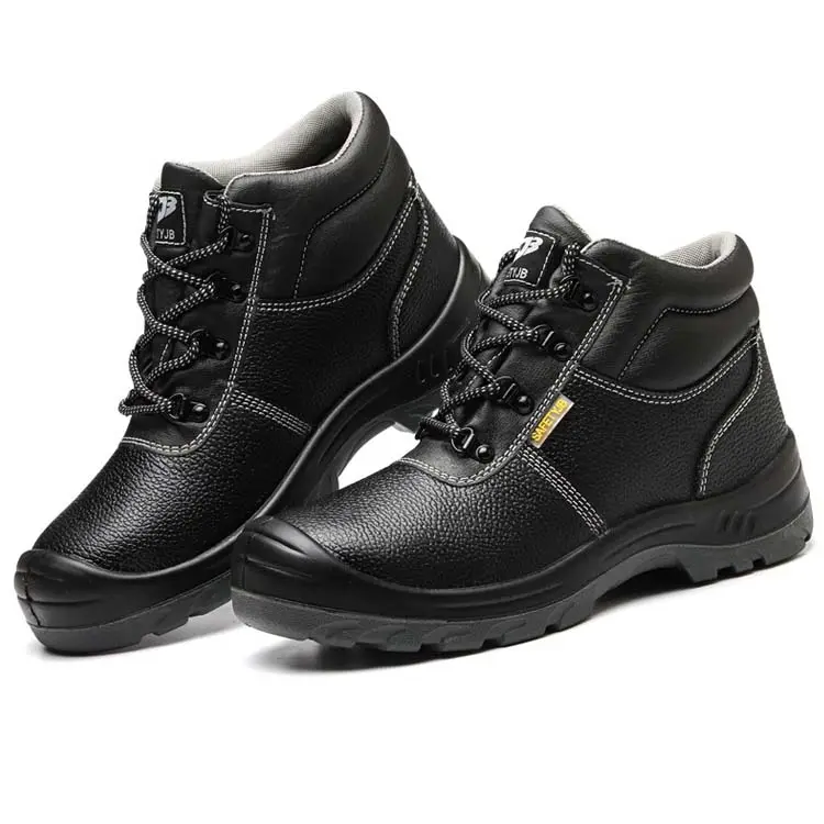 Venta al por mayor Durable Seguridad Zapatos Largos S3 Impermeable Industrial Punta de Acero Trabajo Botas de Seguridad con Cremallera