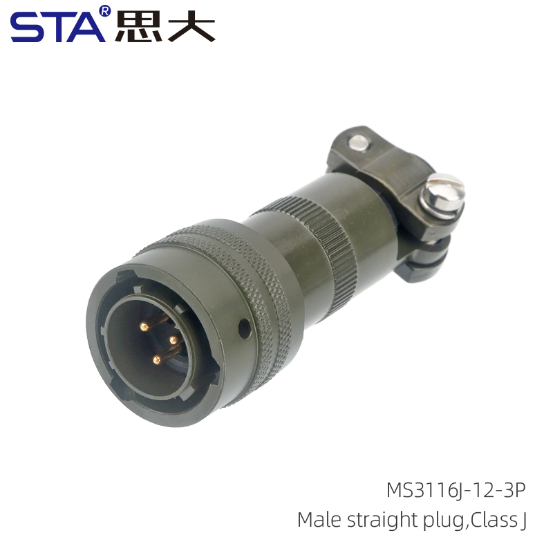MS3116J-12-3P Male straight plug,Class J