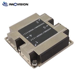 Passive 1u Server CPU Cooler Embedded 3heating Pipes <strong>Heatsink</strong> for Intel LGA3647 Square 3647-1U03PS - Product Image 5