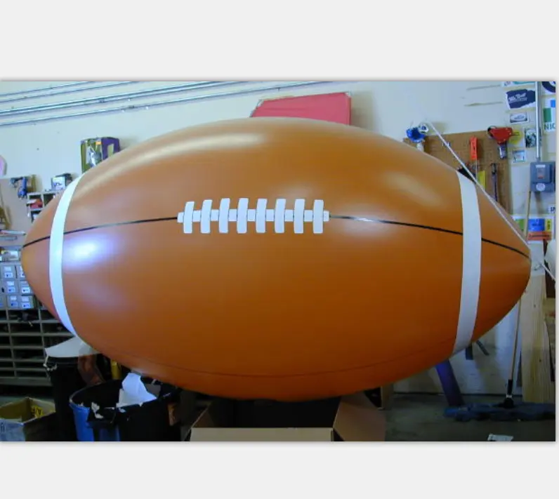 ラグビーフットボールの形のヘリウムバルーン、RC飛行船屋外、インフレータブルバルーンヘリウムブリンプヘリウムバルーン