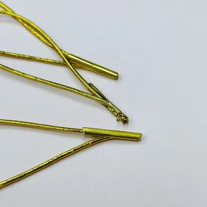 Cuerda elástica de púas de Metal doble de tamaño personalizado de fábrica, etiqueta de tesoro de plata, etiquetas elásticas para prendas, cuerda elástica con plata Doble - Product Image 4