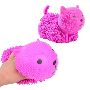 ไฟแฟลชแบบผสม6สี AG3แบตเตอรี่ TPR Vent squishy ขนยาวขนาดเล็กแมวของเล่นสัตว์ตุ๊กตาของเล่น Fidget - Product Image 2