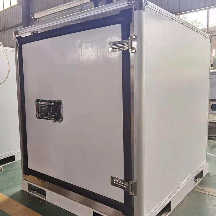 Caja de refrigeración de transferencia de unidad de refrigeración incorporada CC personalizada caja de cadena fría