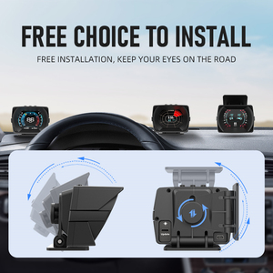 厂家直销新车OBD2全球定位系统液晶仪表诊断工具HUD平视显示器全球定位系统斜度仪汽车obd仪表 - Product Image 4