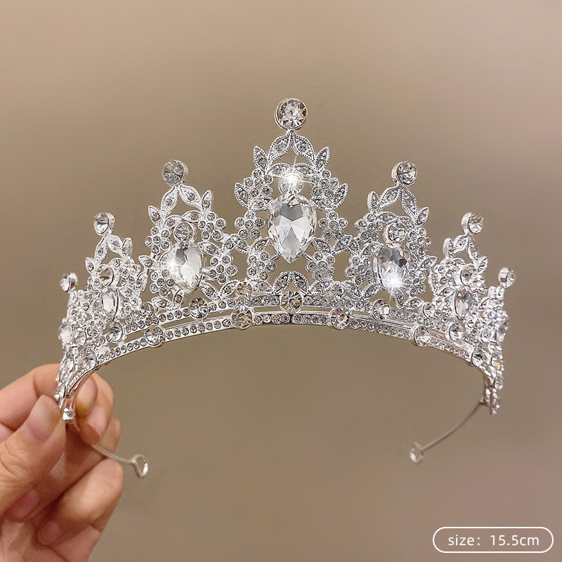 Rhinestone feather crown