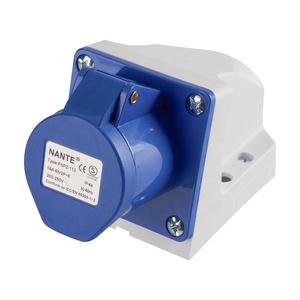 NANTE Industrial <strong>Socket</strong> Plug FNP2-113 16A 220V Wall Mounted Nylon <strong>Sockets</strong> with 3 Outlets IP44 Level for Factory Usage - Product Image 4