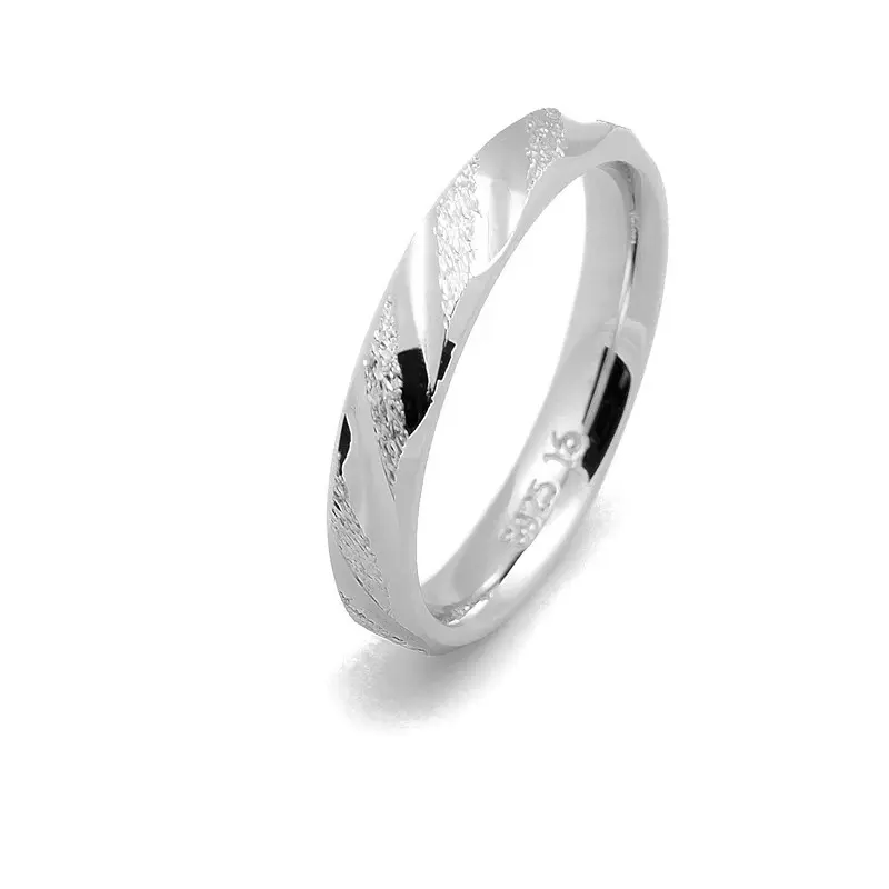 RSA-TF08 थोक सरल डिजाइन 925 स्टर्लिंग चांदी सादे अंगूठी नवीनतम डिजाइन युगल के छल्ले चांदी S925 अंगूठी आदमी औरत
