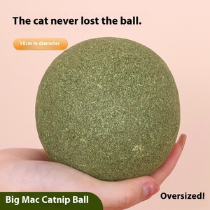 Bola de hierba gatera ecológica supergrande de 10cm, juguete de hierba gatera para molares, Bola de menta, venta al por mayor, juguete de fruta para insectos y agallas para gatos - Product Image 2
