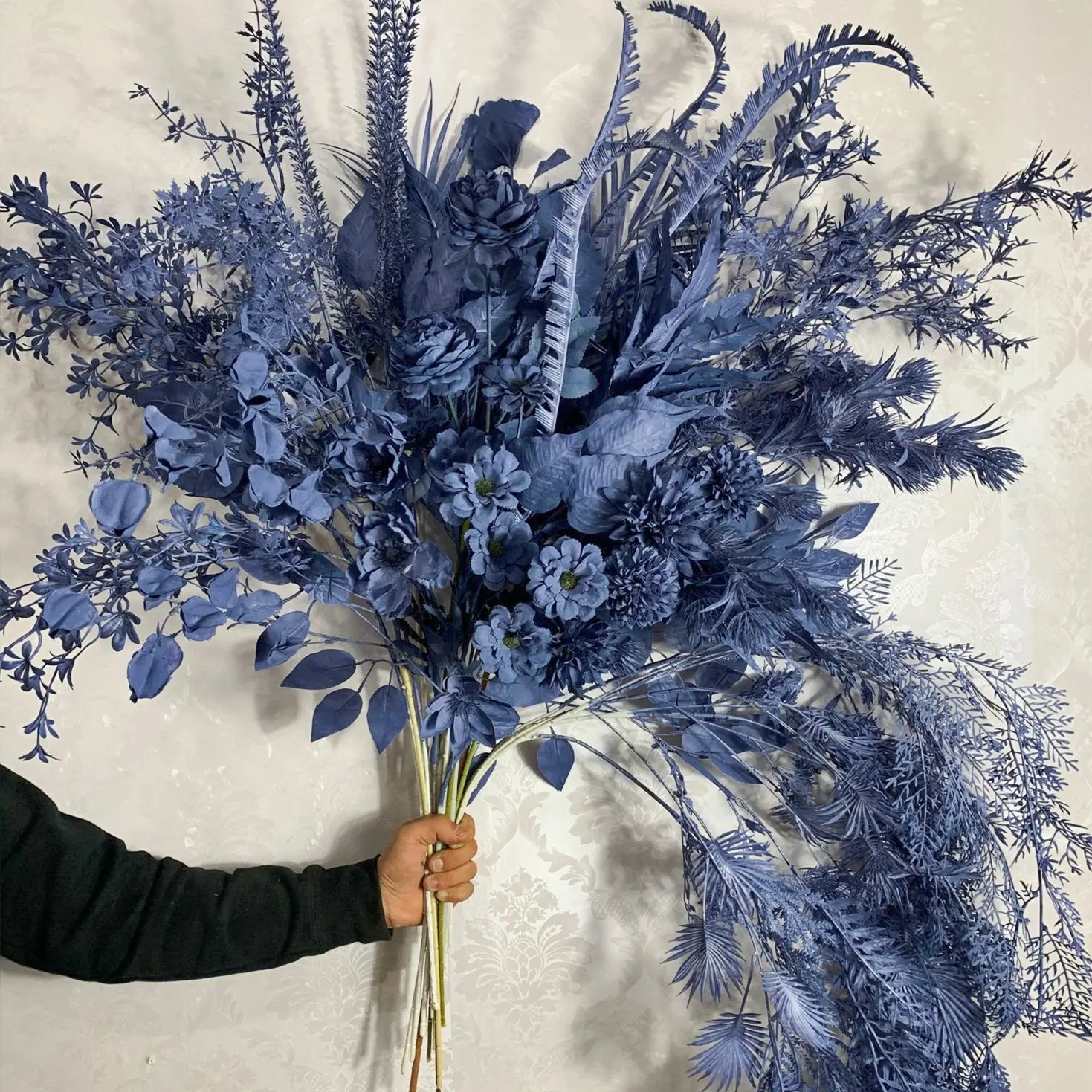 A-118 Dekorasi Pernikahan Biru Berdebu Tanaman Bunga Mawar Biru Harga Rendah Kualitas Tinggi