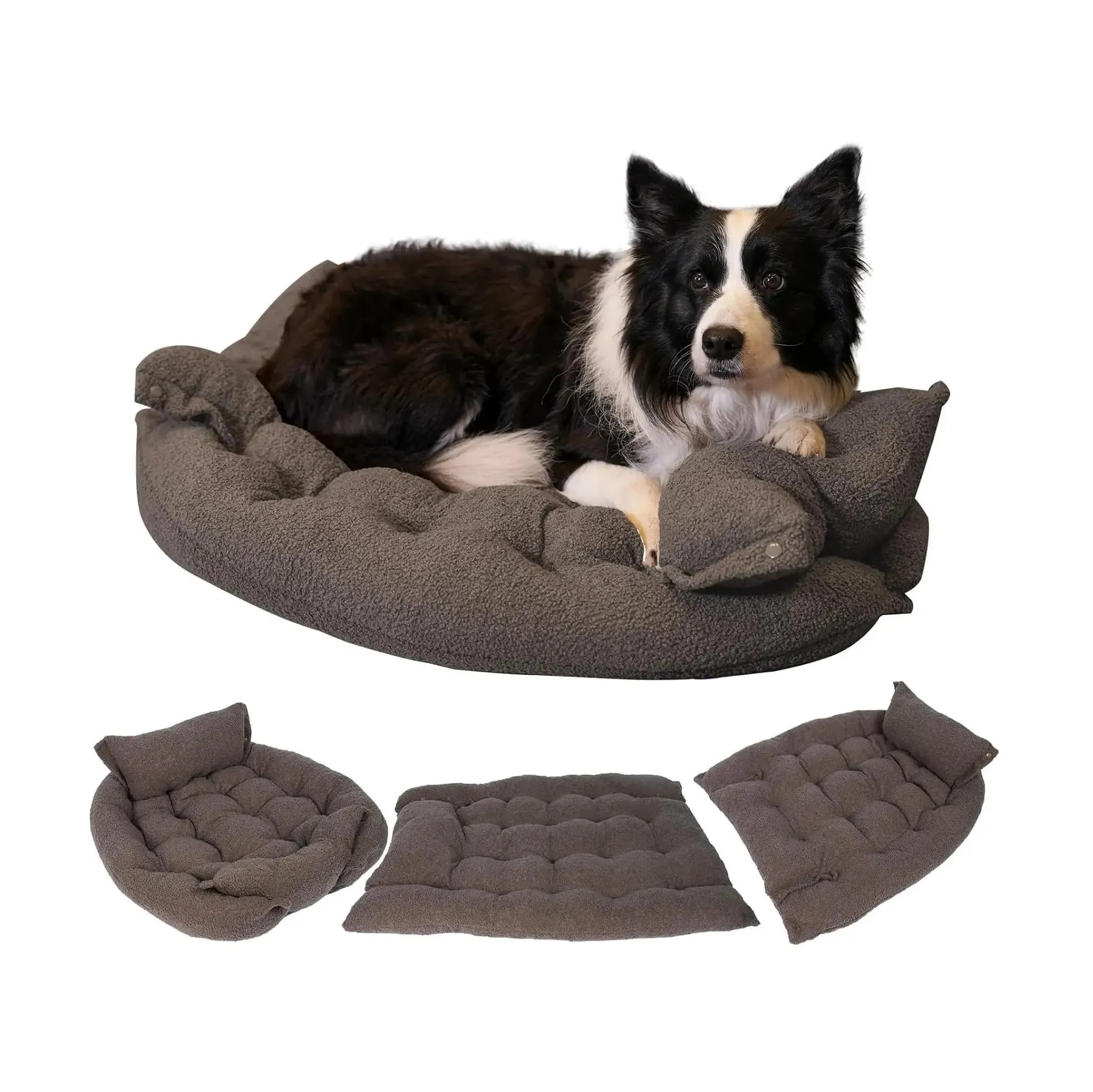 קצף זיכרון אורטופדי חמוד בד מודרני אספקה זולה מיטה מכונת כביסה סופר רך מעצב מיטת כלב לחיות מחמד