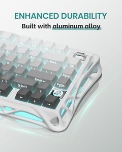 GravaStar Dispositivos periféricos de computadora K1 75% Teclado mecánico inalámbrico para juegos Interruptores lineales, retroiluminado RGB - Product Image 3