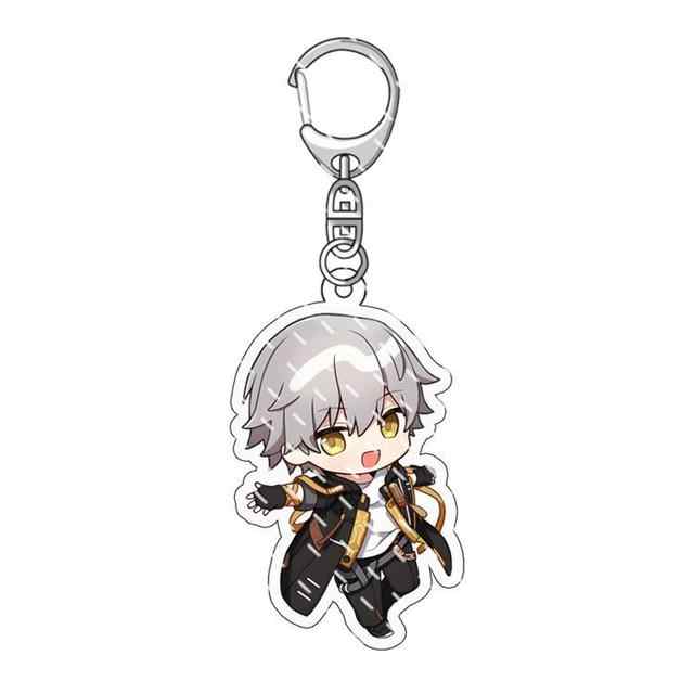Honkai Star Rail Keychain Cosplay Game March 7th Dan Heng Himeko Bronia Hill Satr Anime Cartoon Acrylic KeyChain Pendant Keyring