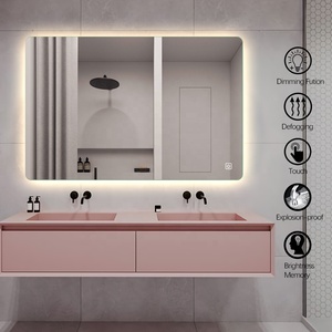 Backlit <strong>Light</strong> Smart LED Wall Mounted Mirror Frameless Fogless Mirror With Motion <strong>Sensor</strong> <strong>Function</strong> - Product Image 6