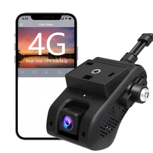 4GカーカメラライブビデオストリーミングGPSトラッキングWifiホットスポット複数アラームDVRダッシュカム無料アプリWeb1080Pデュアルカメラ - Product Image 1