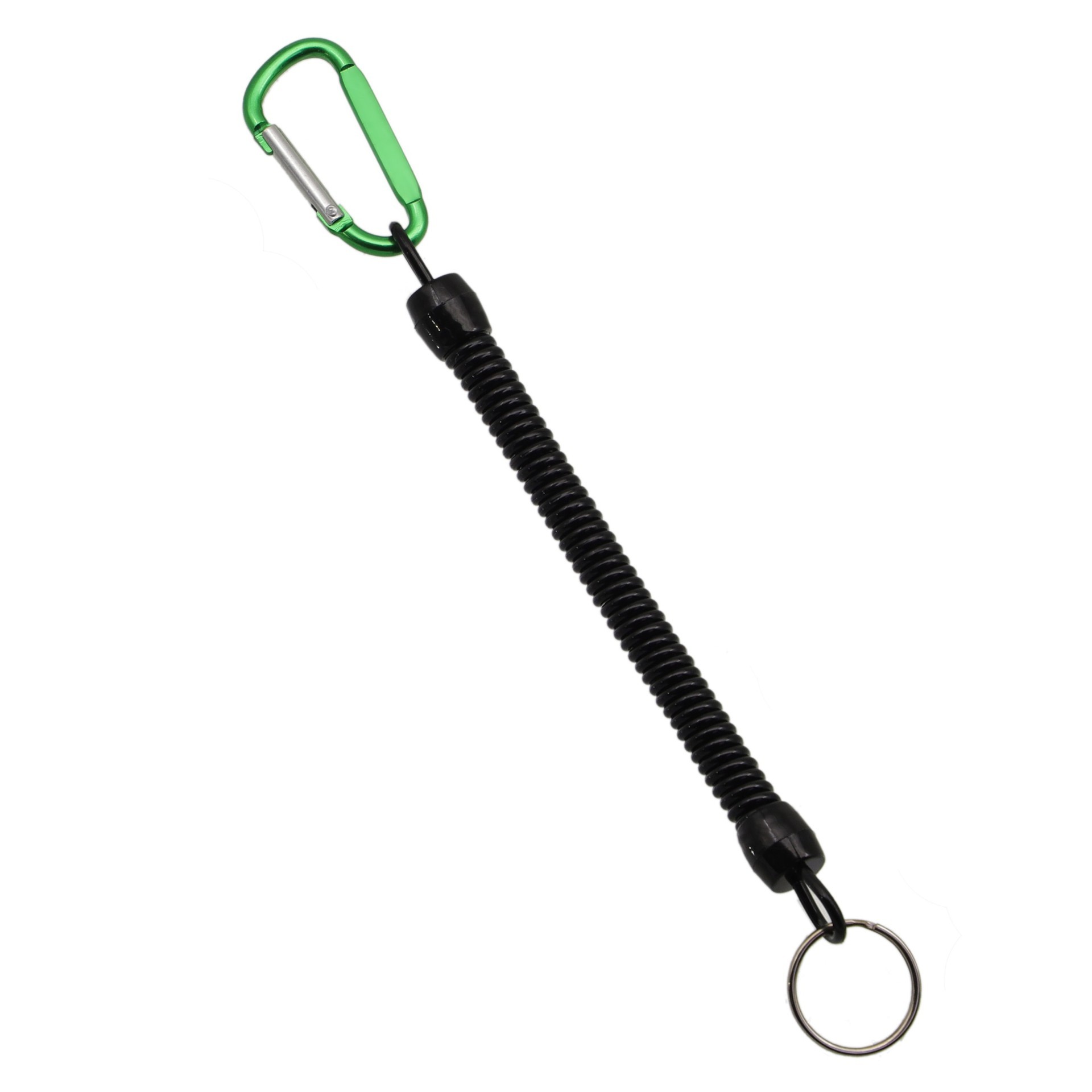 Green buckle, black rope, iron ring