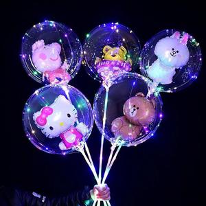 ลูกโป่งบ็อบโบแอลอีดีมีไฟลูกโป่งฟองฮีเลียมสีใสเรืองแสงพร้อมไฟสายสำหรับตกแต่งวันเกิดงานแต่งงาน - Product Image 3