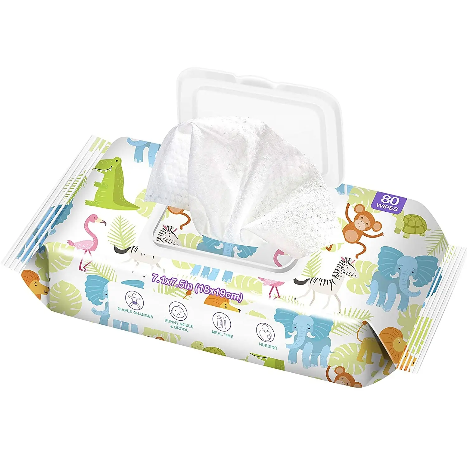 Fabriek Goedkope Prijs 99.9% Water Doekjes Ongeparfumeerde Wegwerp Natte Babydoekjes Non Woven Flip-Top Packs Baby Natte Doekjes