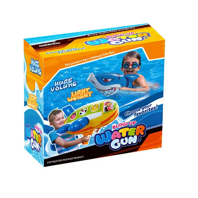 Nouvelle forme été en plein air enfants ballon gonflable Portable jouet pistolet à eau pistolet pour piscine