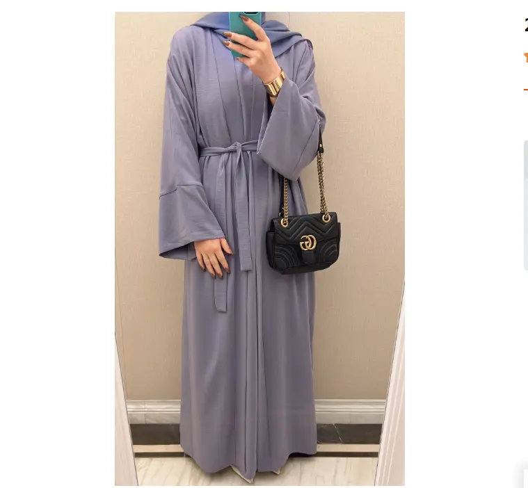 Limanying approvisionnement turquie dubaï à manches longues couleur unie deux pièces ensemble Abaya femmes grande taille robe musulmane caftan décontracté Abaya