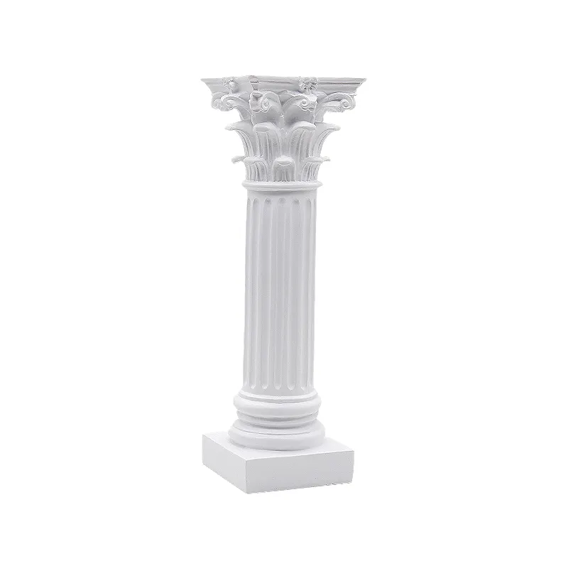 Templos de la ciudad antigua griega, edificios de resina, columnas romanas, adornos de resina, esculturas de columnas decorativas europeas