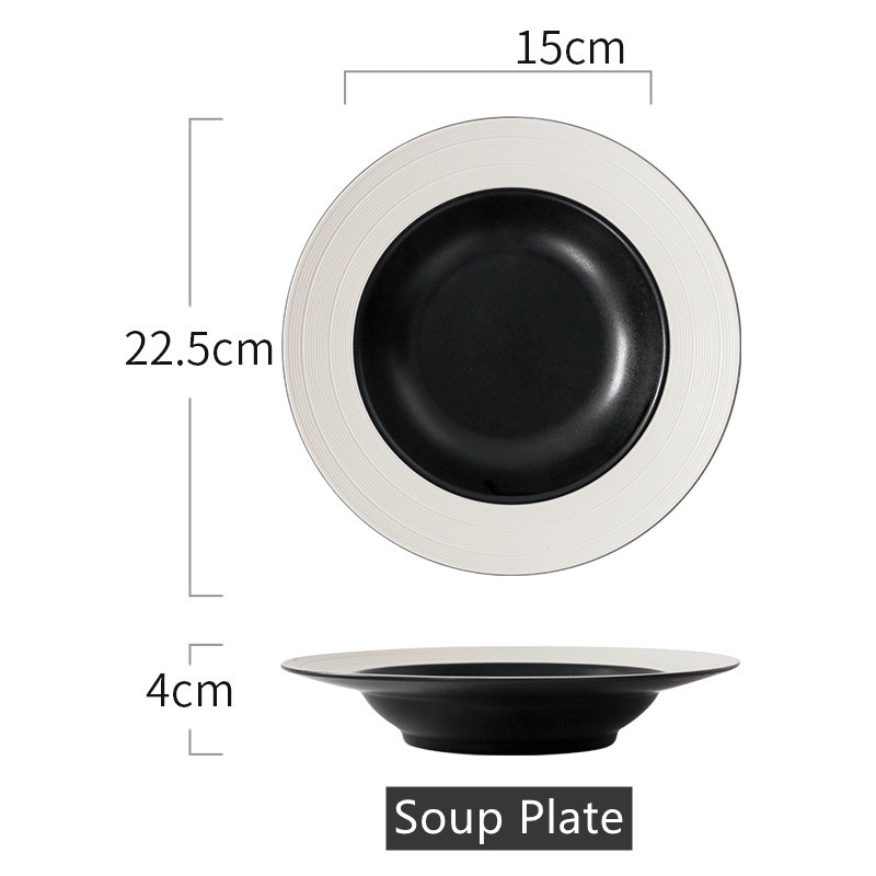 Piatto per zuppa nera L