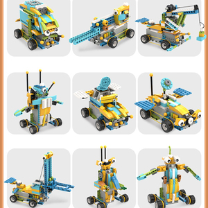 Großhandel Stem Programming Kit Robotica Coding Robot Kinder Lernspiel zeug Bausteine Kits Kompatibles Spielzeug 12 in 1