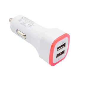 5V 1A发光二极管车载充电器双Usb车载充电器车载便携式电源适配器，适用于所有智能手机 - Product Image 3