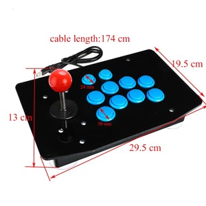 Personalizado con cable Usb Arcade Fight Stick Controller PC Consola de juegos de computadora Joystick de 10 botones
