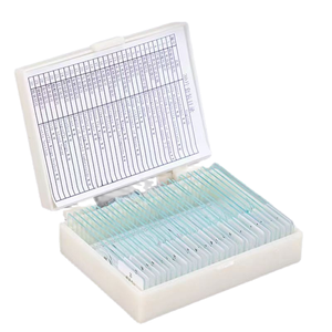 Portaobjetos de microscopio para portaobjetos de muestras de vidrio microscópico de laboratorio
