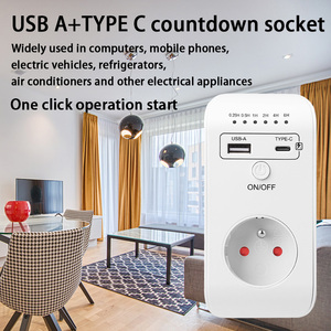 FR Plug New Smart Timing Socket Controller Automatic Power-off Programmable Countdown <strong>Timer</strong> Switch With USB Type-<strong>C</strong> - Product Image 3