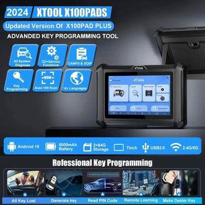 Neueste XTOOL X100 PADS Alle Systeme Diagnose Automotive IMMO/Schlüsselprogrammierung Auto-VIN eingebaute CAN FD DOIP 23+ zurücksetzen Service