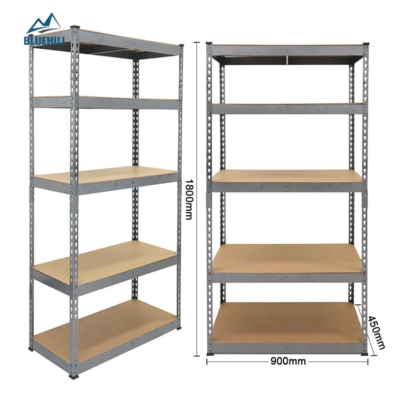 Estante de almacenamiento personalizado para garaje de acero y metal sin pernos de 5 capas, kit de estante de garaje para tienda de 200cm