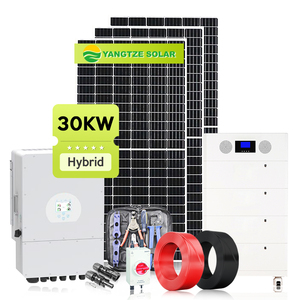 工业家用完整解决方案提供商关闭并网混合动力太阳能系统15kw 10kw太阳能系统5kw面板套件 - Product Image 1