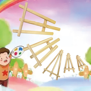 Mini rắn gỗ hiển thị đứng DIY Khung ảnh khung nghệ thuật giá vẽ với tripod cho máy tính bảng hoặc tác phẩm nghệ thuật kỳ nghỉ Nguồn cung cấp - Product Image 1