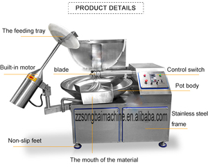 Tam otomatik sosis kesici makinesi et kase doğrama makinesi et ve sebze için et kase kesici - Product Image 3