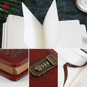 B6 Creative Retro Thickened <strong>Notebook</strong>, Student <strong>Notepad</strong>, Imitation Leather <strong>Notebook</strong>, Box Set <strong>with</strong> <strong>Lock</strong> and Password Book - Product Image 6