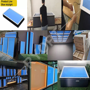 Tuya 90 degree 2x4 Sunスマートウィンドウ<span class=keywords><strong>LED</strong></span>パネルライト空天井フェイクパネル用ブルー人工天窓