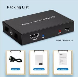 Divisor HDMI Mini 4k 2k HD 4k, 1 en 4, salida HDCP1.2, distribuidor de Audio y vídeo, 4 en 1, HDMI, precio de fábrica - Product Image 6