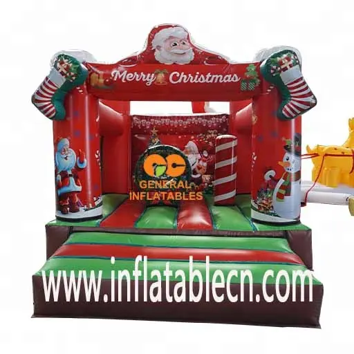 Opblaasbare Kerst Bounce Huis Met Kerstcadeaus, Perfect Christmas Bounce Kasteel Voor Feestelijke En Nieuwe Jaar Koop