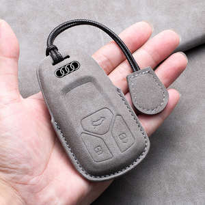 Fabrika toptan araba anahtarı durum yeni tasarım yumuşak ve dayanıklı Audi A6l için Alcantara deri araba anahtarı durum kapak - Product Image 4