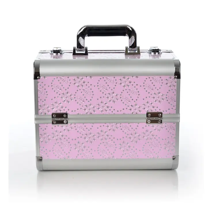 Aluminum Alloy Cosmetic Tool Box Professional Two-layer Cosmetic Case Large Aluminum Nail Case
