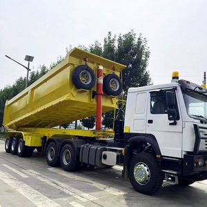 הסדרה שלמה של קרוואן <span class=keywords><strong>3</strong></span> סרנים 60 טונות Dump משאית קרוואן עבור תחבורה אבן חול מכרה פחם אבן dump קרוואן למחצה